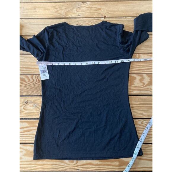 NWT 32 Degrees Heat Long Sleeve Top Size Medium Women’s Black - Picture 8 of 9